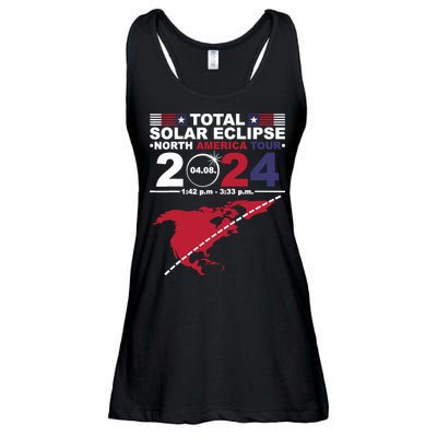 2024 Total Solar Eclipse April 8 Path Of The Eclipse Ladies Essential Flowy Tank
