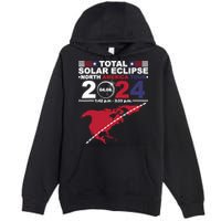 2024 Total Solar Eclipse April 8 Path Of The Eclipse Premium Pullover Hoodie