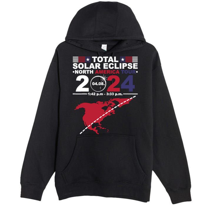 2024 Total Solar Eclipse April 8 Path Of The Eclipse Premium Pullover Hoodie