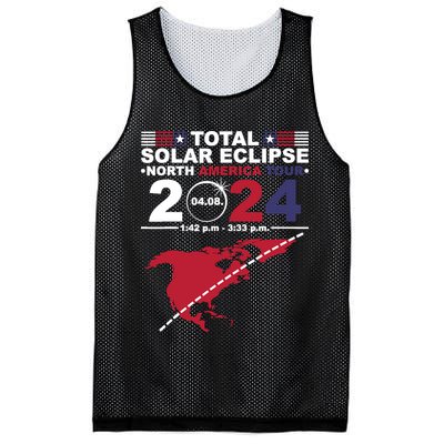 2024 Total Solar Eclipse April 8 Path Of The Eclipse Mesh Reversible Basketball Jersey Tank
