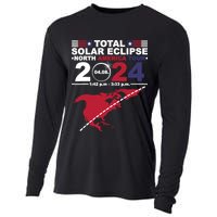 2024 Total Solar Eclipse April 8 Path Of The Eclipse Cooling Performance Long Sleeve Crew