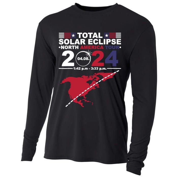 2024 Total Solar Eclipse April 8 Path Of The Eclipse Cooling Performance Long Sleeve Crew