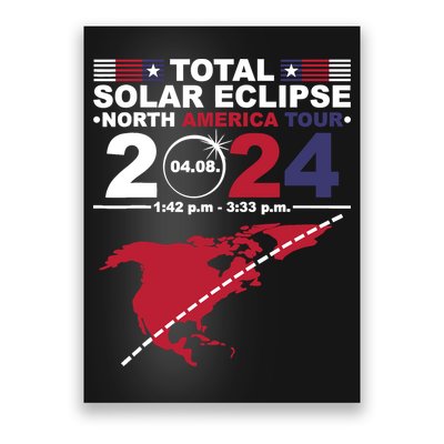 2024 Total Solar Eclipse April 8 Path Of The Eclipse Poster