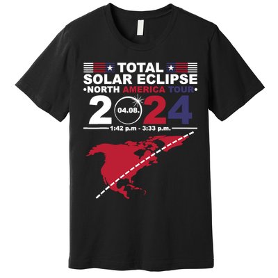2024 Total Solar Eclipse April 8 Path Of The Eclipse Premium T-Shirt