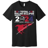 2024 Total Solar Eclipse April 8 Path Of The Eclipse Premium T-Shirt