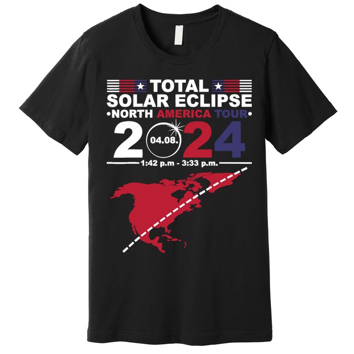 2024 Total Solar Eclipse April 8 Path Of The Eclipse Premium T-Shirt