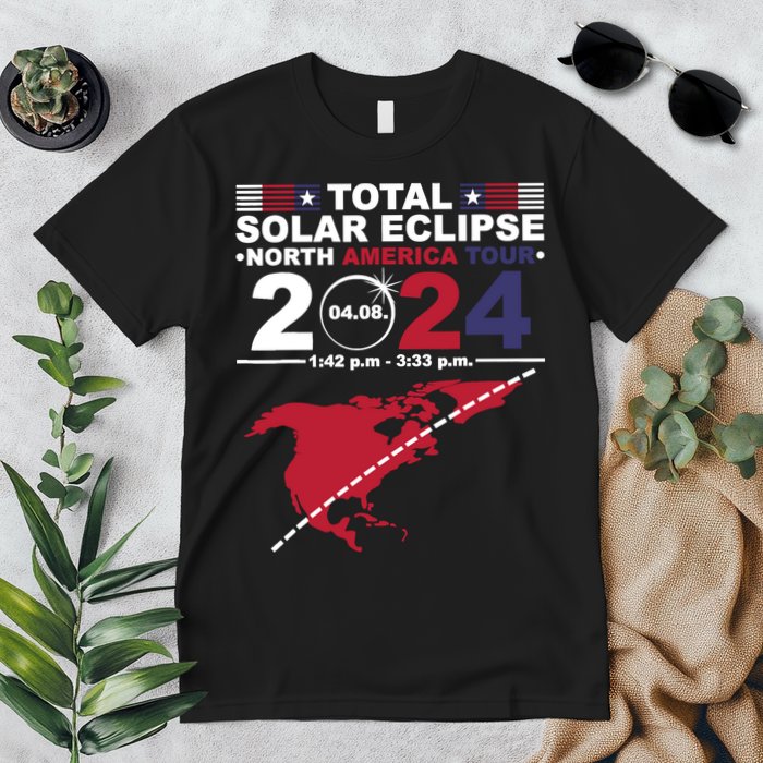 2024 Total Solar Eclipse April 8 Path Of The Eclipse Premium T-Shirt
