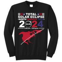 2024 Total Solar Eclipse April 8 Path Of The Eclipse Tall Sweatshirt