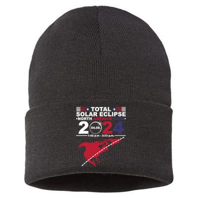 2024 Total Solar Eclipse April 8 Path Of The Eclipse Sustainable Knit Beanie