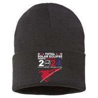 2024 Total Solar Eclipse April 8 Path Of The Eclipse Sustainable Knit Beanie