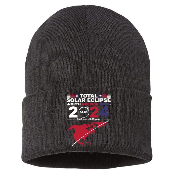 2024 Total Solar Eclipse April 8 Path Of The Eclipse Sustainable Knit Beanie