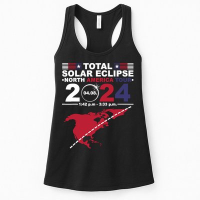 2024 Total Solar Eclipse April 8 Path Of The Eclipse Womens Tank Top