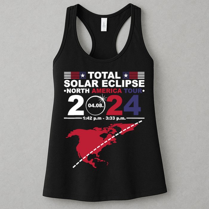 2024 Total Solar Eclipse April 8 Path Of The Eclipse Womens Tank Top