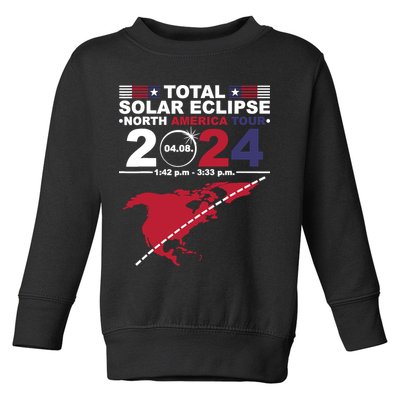 2024 Total Solar Eclipse April 8 Path Of The Eclipse Toddler Sweatshirt