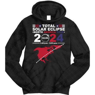 2024 Total Solar Eclipse April 8 Path Of The Eclipse Tie Dye Hoodie