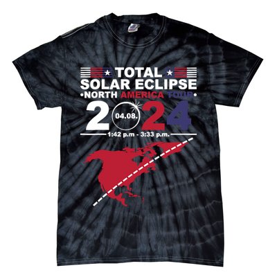 2024 Total Solar Eclipse April 8 Path Of The Eclipse Tie-Dye T-Shirt