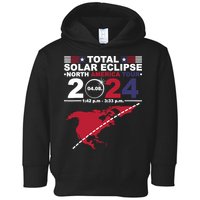 2024 Total Solar Eclipse April 8 Path Of The Eclipse Toddler Hoodie