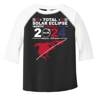 2024 Total Solar Eclipse April 8 Path Of The Eclipse Toddler Fine Jersey T-Shirt