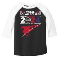 2024 Total Solar Eclipse April 8 Path Of The Eclipse Toddler Fine Jersey T-Shirt