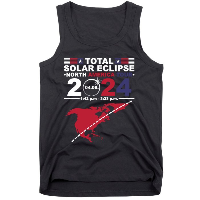 2024 Total Solar Eclipse April 8 Path Of The Eclipse Tank Top