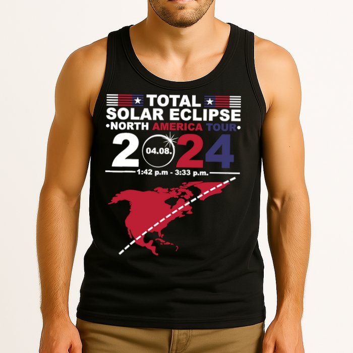 2024 Total Solar Eclipse April 8 Path Of The Eclipse Tank Top