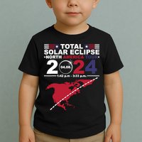 2024 Total Solar Eclipse April 8 Path Of The Eclipse Toddler T-Shirt