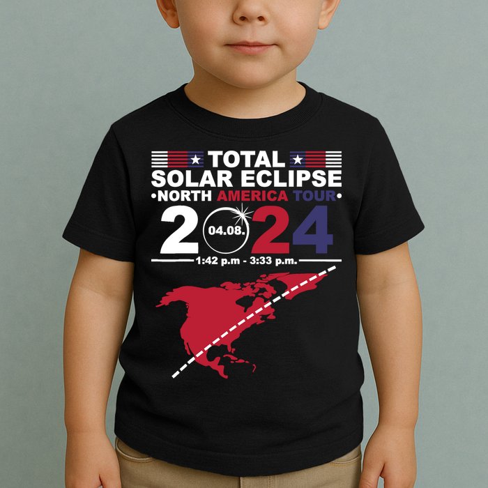 2024 Total Solar Eclipse April 8 Path Of The Eclipse Toddler T-Shirt