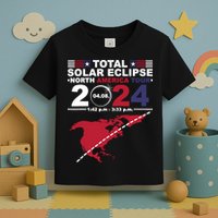 2024 Total Solar Eclipse April 8 Path Of The Eclipse Toddler T-Shirt