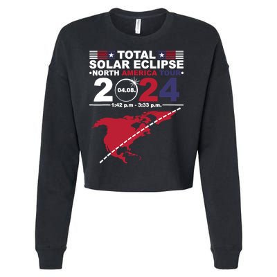2024 Total Solar Eclipse April 8 Path Of The Eclipse Cropped Pullover Crew