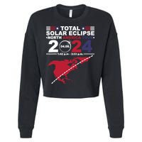 2024 Total Solar Eclipse April 8 Path Of The Eclipse Cropped Pullover Crew