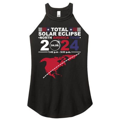 2024 Total Solar Eclipse April 8 Path Of The Eclipse Women's Perfect Tri Rocker Tank