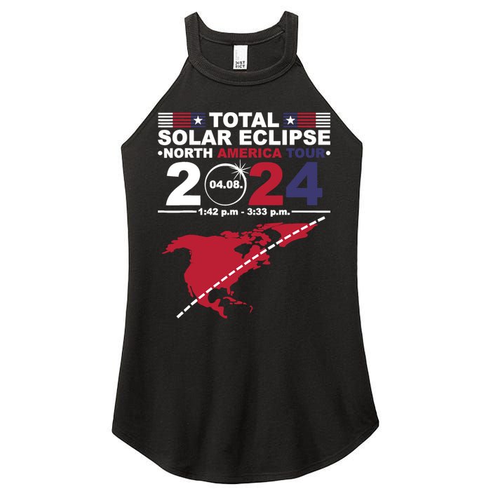 2024 Total Solar Eclipse April 8 Path Of The Eclipse Women's Perfect Tri Rocker Tank