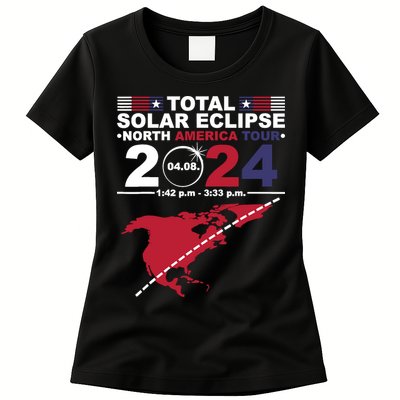 2024 Total Solar Eclipse April 8 Path Of The Eclipse Womens T-Shirt