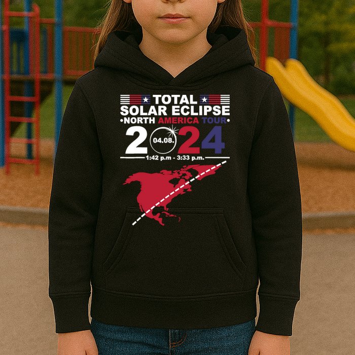2024 Total Solar Eclipse April 8 Path Of The Eclipse Kids Hoodie