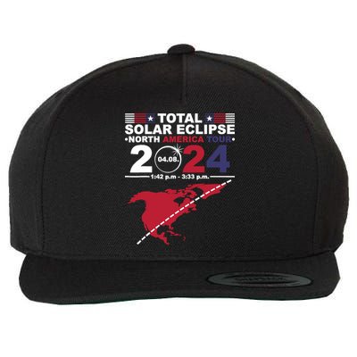 2024 Total Solar Eclipse April 8 Path Of The Eclipse Wool Snapback Cap