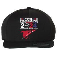 2024 Total Solar Eclipse April 8 Path Of The Eclipse Wool Snapback Cap