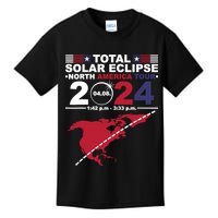 2024 Total Solar Eclipse April 8 Path Of The Eclipse Kids T-Shirt