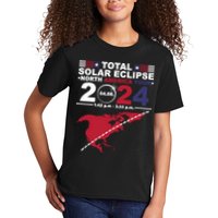 2024 Total Solar Eclipse April 8 Path Of The Eclipse Kids T-Shirt