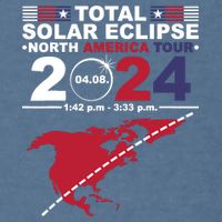 2024 Total Solar Eclipse April 8 Path Of The Eclipse Garment-Dyed Sweatshirt