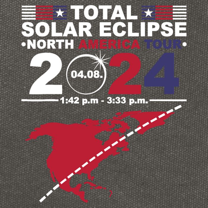 2024 Total Solar Eclipse April 8 Path Of The Eclipse Cotton Canvas Backpack