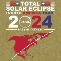 2024 Total Solar Eclipse April 8 Path Of The Eclipse Garment-Dyed Women's Muscle Tee