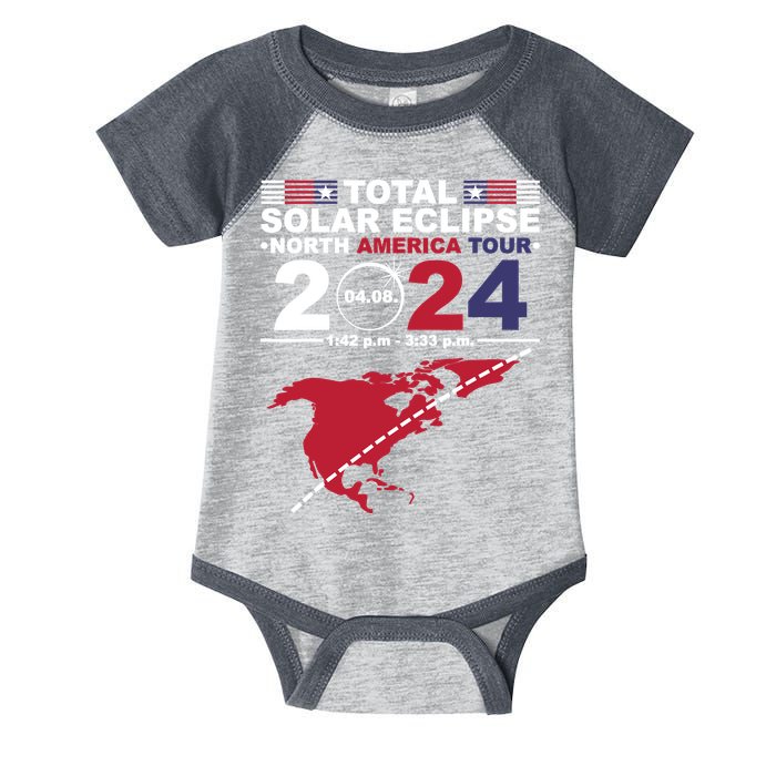 2024 Total Solar Eclipse April 8 Path Of The Eclipse Infant Baby Jersey Bodysuit