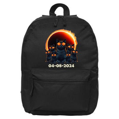 2024 Total Solar Eclipse Cat Matching Family or Friends 16 in Basic Backpack