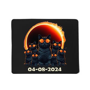 2024 Total Solar Eclipse Cat Matching Family or Friends Mousepad