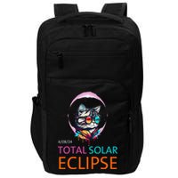 2024 Total Solar Eclipse Cat Wearing Solar Eclipse Glasses Impact Tech Backpack
