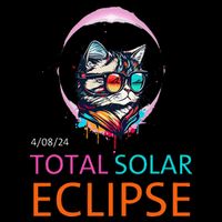 2024 Total Solar Eclipse Cat Wearing Solar Eclipse Glasses Impact Tech Backpack