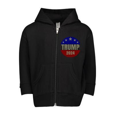 2024 Trump, Save America Again USA Flag Toddler Zip Fleece Hoodie