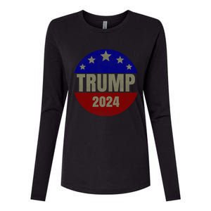 2024 Trump, Save America Again USA Flag Womens Cotton Relaxed Long Sleeve T-Shirt