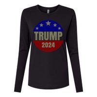 2024 Trump, Save America Again USA Flag Womens Cotton Relaxed Long Sleeve T-Shirt