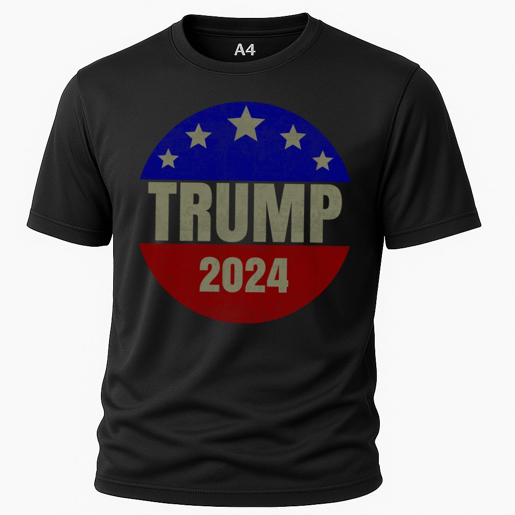 2024 Trump, Save America Again USA Flag Cooling Performance Crew T-Shirt